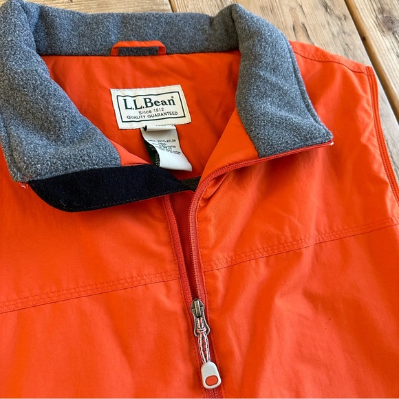 L.L. Bean Orange Lined Full Zip Vest Men’s Size XL Tall - Picture 11 of 14